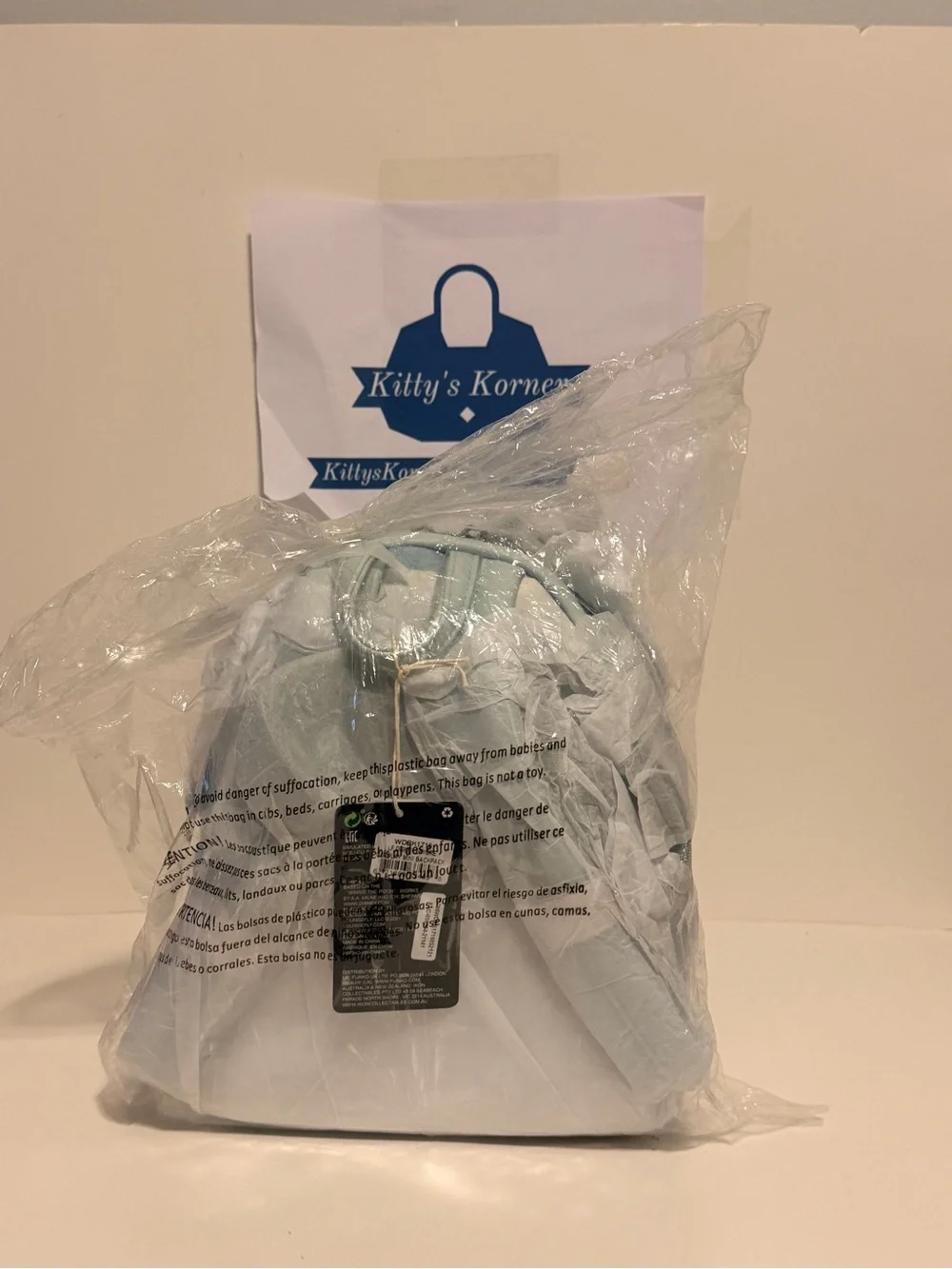 NWT Loungefly Disney Eeyore Mini Backpack Blue/Gray Adjustable Strap Charm
